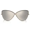 Tom Ford Eyewear Tom Ford - Elise Sunglasses - Butterfly Acetate Sunglasses - FT0569 - Silver - - Avvenice