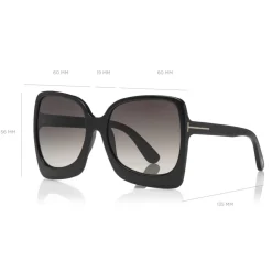 Tom Ford Eyewear Tom Ford - Emmanuella Sunglasses - Butterfly Acetate Sunglasses - FT0618 - Black - - Avvenice^ Sunglasses & Eyewear