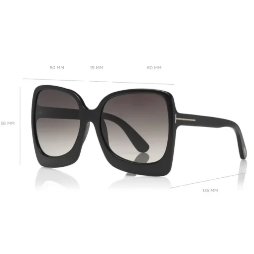Tom Ford Eyewear Tom Ford - Emmanuella Sunglasses - Butterfly Acetate Sunglasses - FT0618 - Black - - Avvenice^ Sunglasses & Eyewear