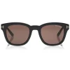 Tom Ford Eyewear Tom Ford - Eugenio Sunglasses - Square Acetate Sunglasses - Shiny Black Brown - FT0676 - Sunglasses - - Avvenice^ Sunglasses & Eyewear