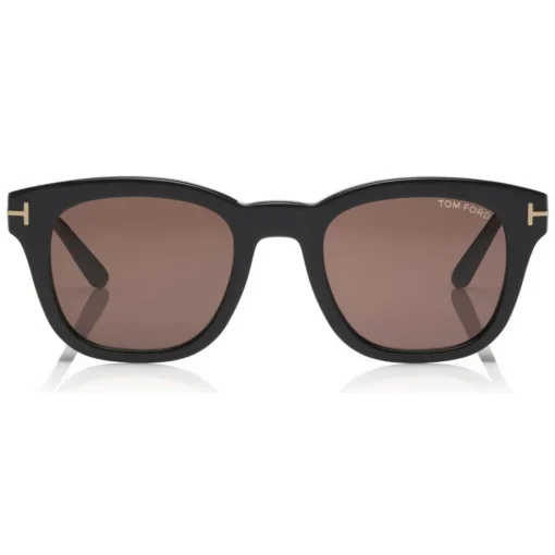 Tom Ford Eyewear Tom Ford - Eugenio Sunglasses - Square Acetate Sunglasses - Shiny Black Brown - FT0676 - Sunglasses - - Avvenice^ Sunglasses & Eyewear