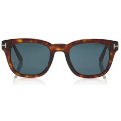 Tom Ford Eyewear Tom Ford - Eugenio Sunglasses - Square Acetate Sunglasses - Red Havana - FT0676 - Sunglasses - - Avvenice
