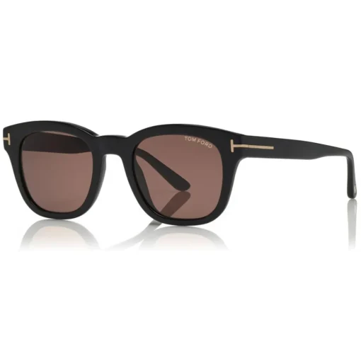Tom Ford Eyewear Tom Ford - Eugenio Sunglasses - Square Acetate Sunglasses - Shiny Black Brown - FT0676 - Sunglasses - - Avvenice^ Sunglasses & Eyewear
