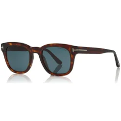 Tom Ford Eyewear Tom Ford - Eugenio Sunglasses - Square Acetate Sunglasses - Red Havana - FT0676 - Sunglasses - - Avvenice