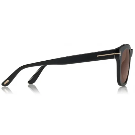 Tom Ford Eyewear Tom Ford - Eugenio Sunglasses - Square Acetate Sunglasses - Shiny Black Brown - FT0676 - Sunglasses - - Avvenice^ Sunglasses & Eyewear