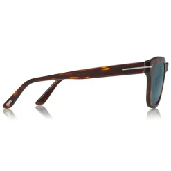 Tom Ford Eyewear Tom Ford - Eugenio Sunglasses - Square Acetate Sunglasses - Red Havana - FT0676 - Sunglasses - - Avvenice