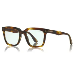 Tom Ford Eyewear Tom Ford - Fausto Sunglasses - Soft Rectangular Acetate Sunglasses - FT0646 - Havana - - Avvenice^ Sunglasses & Eyewear