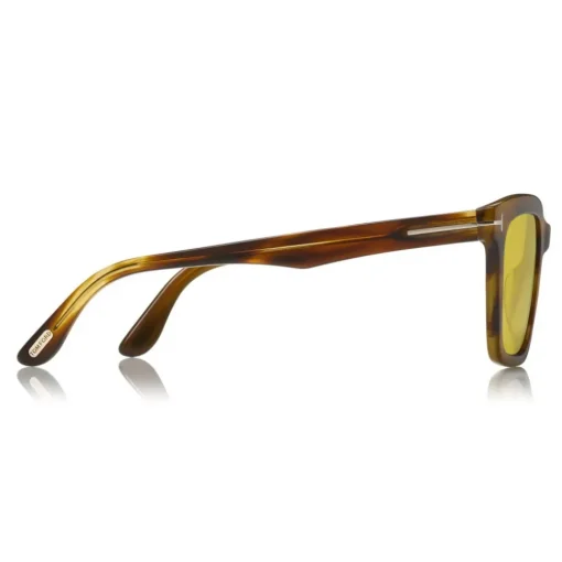 Tom Ford Eyewear Tom Ford - Fausto Sunglasses - Soft Rectangular Acetate Sunglasses - FT0646 - Brown - - Avvenice