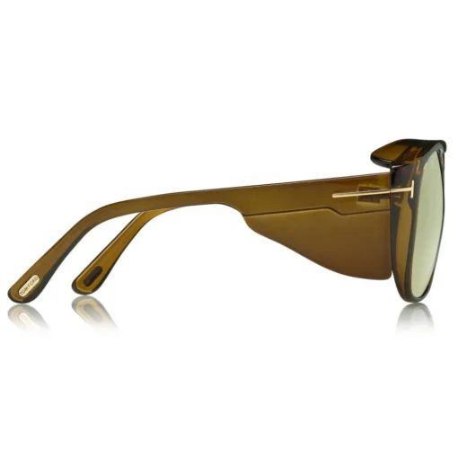 Tom Ford Eyewear Tom Ford - Fender Sunglasses - Square Acetate Sunglasses - Gold Green - FT0799 - Sunglasses - - Avvenice^ Sunglasses & Eyewear