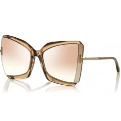 Tom Ford Eyewear Tom Ford - Gia Sunglasses - Butterfly Acetate Sunglasses - Beige - FT0766 - Sunglasses - - Avvenice^ Sunglasses & Eyewear