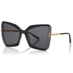 Tom Ford Eyewear Tom Ford - Gia Sunglasses - Butterfly Acetate Sunglasses - Grey - FT0766 - Sunglasses - - Avvenice
