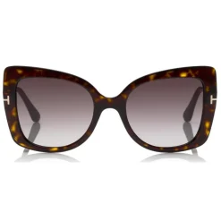 Tom Ford Eyewear Tom Ford - Gianna Sunglasses - Butterfly Acetate Sunglasses - Havana - FT0609 - Sunglasses - - Avvenice
