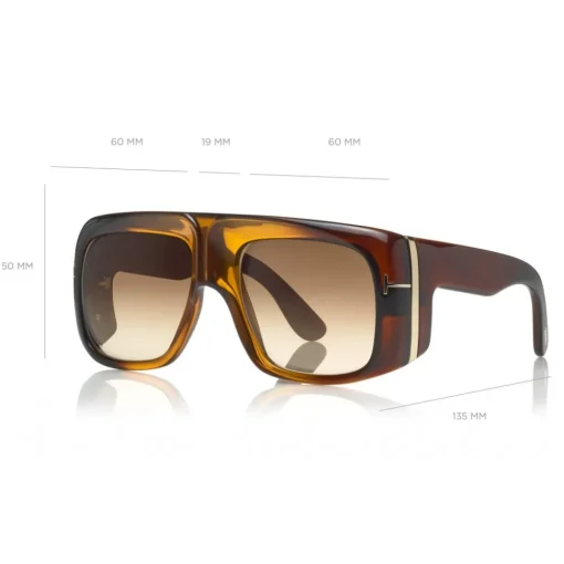 Tom Ford Eyewear Tom Ford - Gino Sunglasses - Square Acetate Sunglasses - FT0733 - Brown - - Avvenice^ Sunglasses & Eyewear