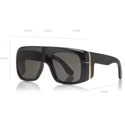 Tom Ford Eyewear Tom Ford - Gino Sunglasses - Square Acetate Sunglasses - FT0733 - Black - - Avvenice^ Sunglasses & Eyewear