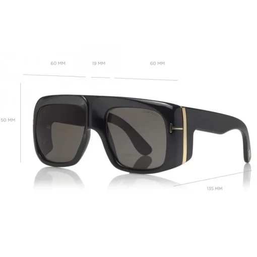 Tom Ford Eyewear Tom Ford - Gino Sunglasses - Square Acetate Sunglasses - FT0733 - Black - - Avvenice^ Sunglasses & Eyewear