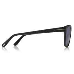 Tom Ford Eyewear Tom Ford - Giulio Sunglasses - Soft Squared Acetate Sunglasses - Black Blue - FT0698 - Sunglasses - - Avvenice^ Sunglasses & Eyewear