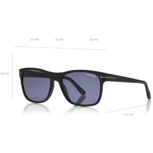 Tom Ford Eyewear Tom Ford - Giulio Sunglasses - Soft Squared Acetate Sunglasses - Black Blue - FT0698 - Sunglasses - - Avvenice^ Sunglasses & Eyewear