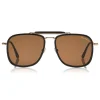 Tom Ford Eyewear Tom Ford - Huck Sunglasses - Navigator Style Sunglasses - Shiny Black Brown - FT0665 - Sunglasses - - Avvenice