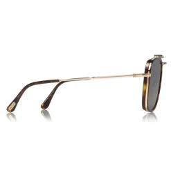 Tom Ford Eyewear Tom Ford - Huck Sunglasses - Navigator Style Sunglasses - Dark Havana - FT0665 - Sunglasses - - Avvenice^ Sunglasses & Eyewear
