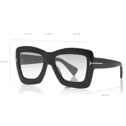 Tom Ford Eyewear Tom Ford - Hutton Sunglasses - Square Acetate Sunglasses - FT0664 - Sunglasses - - Avvenice