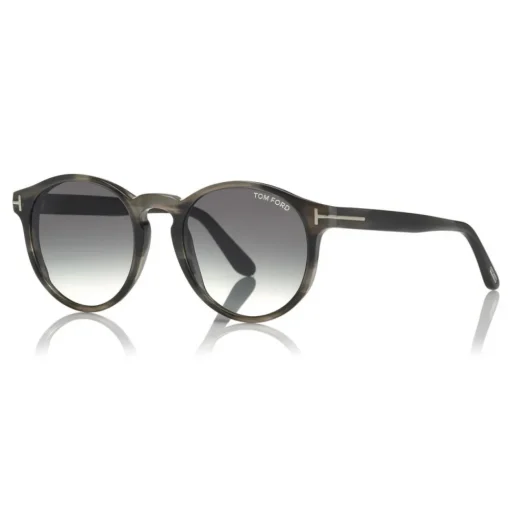 Tom Ford Eyewear Tom Ford - Ian Sunglasses - Round Acetate Sunglasses - Grey Peach - FT0591 - Sunglasses - - Avvenice^ Sunglasses & Eyewear