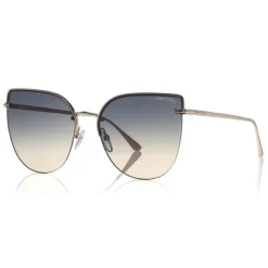Tom Ford Eyewear Tom Ford - Ingrid Sunglasses - Cat-Eye Metal Sunglasses - Gold - FT0652 - Sunglasses - - Avvenice^ Sunglasses & Eyewear