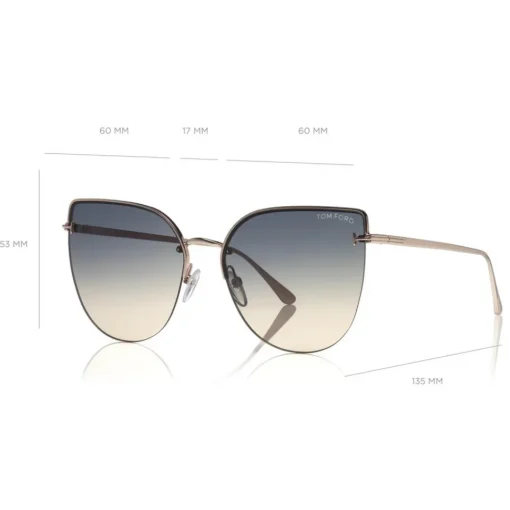 Tom Ford Eyewear Tom Ford - Ingrid Sunglasses - Cat-Eye Metal Sunglasses - Gold - FT0652 - Sunglasses - - Avvenice^ Sunglasses & Eyewear