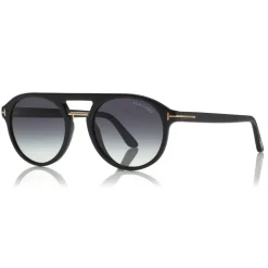 Tom Ford Eyewear Tom Ford - Ivan Sunglasses - Round Acetate Sunglasses - Black - FT0675 - Sunglasses - - Avvenice