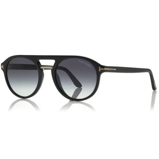 Tom Ford Eyewear Tom Ford - Ivan Sunglasses - Round Acetate Sunglasses - Black - FT0675 - Sunglasses - - Avvenice
