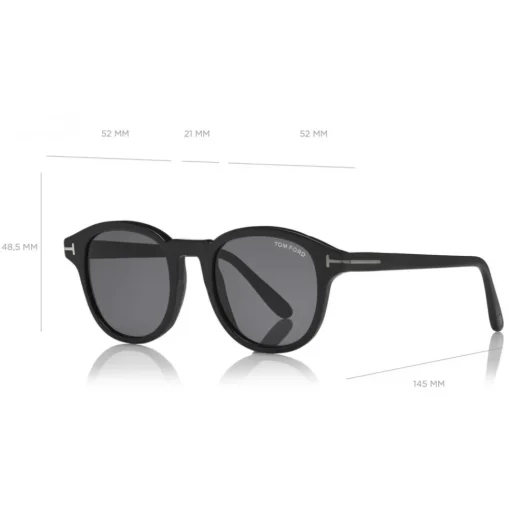 Tom Ford Eyewear Tom Ford - Jameson Sunglasses - Round Acetate Sunglasses - Black - FT0752-N - Sunglasses - - Avvenice^ Sunglasses & Eyewear