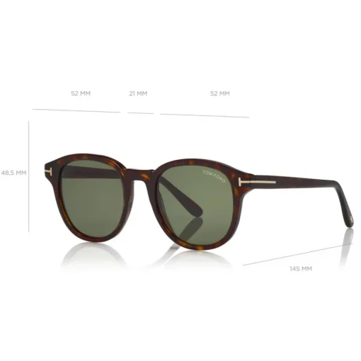 Tom Ford Eyewear Tom Ford - Jameson Sunglasses - Round Acetate Sunglasses - Dark Havana - FT0752 - Sunglasses - - Avvenice