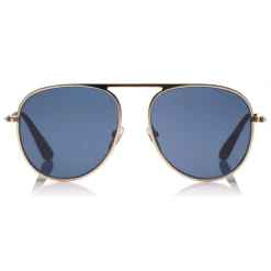 Tom Ford Eyewear Tom Ford - Jason Sunglasses - Pilot Style Sunglasses - Rose Gold Blue - FT0621 - Sunglasses - - Avvenice