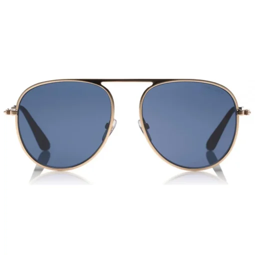 Tom Ford Eyewear Tom Ford - Jason Sunglasses - Pilot Style Sunglasses - Rose Gold Blue - FT0621 - Sunglasses - - Avvenice