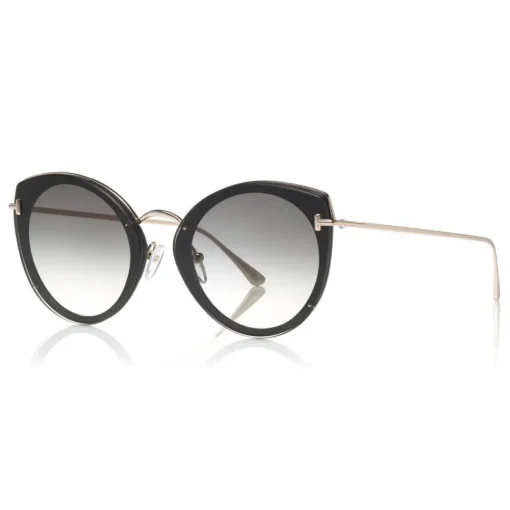 Tom Ford Eyewear Tom Ford - Jess Sunglasses - Round Metal and Acetate Sunglasses - Black - FT0683 - Sunglasses - - Avvenice