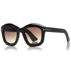 Tom Ford Eyewear Tom Ford - Julia Sunglasses - Square Acetate Sunglasses - Black - FT0582 - Sunglasses - - Avvenice