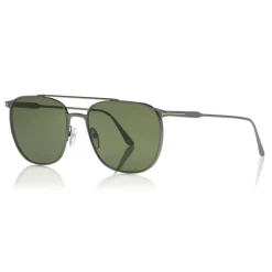 Tom Ford Eyewear Tom Ford - Kip Sunglasses - Square Metal Sunglasses - Green - FT0692 - Sunglasses - - Avvenice