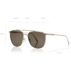 Tom Ford Eyewear Tom Ford - Kip Sunglasses - Square Metal Sunglasses - Rose Gold - FT0692 - Sunglasses - - Avvenice^ Sunglasses & Eyewear