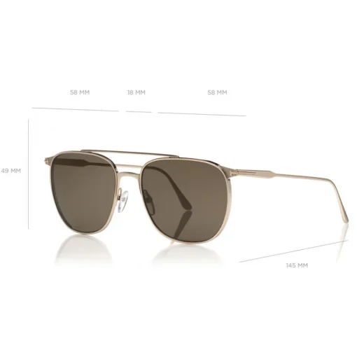 Tom Ford Eyewear Tom Ford - Kip Sunglasses - Square Metal Sunglasses - Rose Gold - FT0692 - Sunglasses - - Avvenice^ Sunglasses & Eyewear