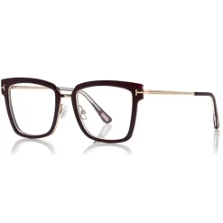 Tom Ford Eyewear Tom Ford - Large Optical Glasses - Square Acetate Optical Glasses - Wine - FT5507 - Optical Glasses - - Avvenice
