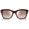 Tom Ford Eyewear Tom Ford - Lauren Sunglasses - Squared Acetate Sunglasses - Dark Havana - FT0614 - Sunglasses - - Avvenice