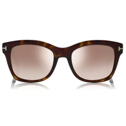 Tom Ford Eyewear Tom Ford - Lauren Sunglasses - Squared Acetate Sunglasses - Dark Havana - FT0614 - Sunglasses - - Avvenice
