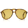Tom Ford Eyewear Tom Ford - Lennon Sunglasses - Pilot Acetate Sunglasses - FT0645 - Olive - - Avvenice