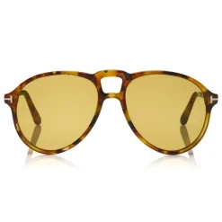 Tom Ford Eyewear Tom Ford - Lennon Sunglasses - Pilot Acetate Sunglasses - FT0645 - Olive - - Avvenice