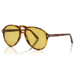Tom Ford Eyewear Tom Ford - Lennon Sunglasses - Pilot Acetate Sunglasses - FT0645 - Olive - - Avvenice