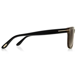 Tom Ford Eyewear Tom Ford - Leo Square Sunglasses - Square Acetate Sunglasses - Brown Wood - FT0336 - Sunglasses - - Avvenice^ Sunglasses & Eyewear