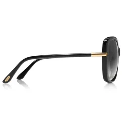 Tom Ford Eyewear Tom Ford - Linda Butterfly Sunglasses - Butterfly Acetate Sunglasses - Black - FT0324 - Sunglasses - - Avvenice^ Sunglasses & Eyewear