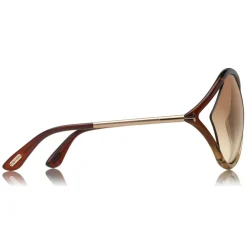 Tom Ford Eyewear Tom Ford - Liora Sunglasses - Oversize Round Acetate Sunglasses - Brown - FT0528 - Sunglasses - - Avvenice^ Sunglasses & Eyewear