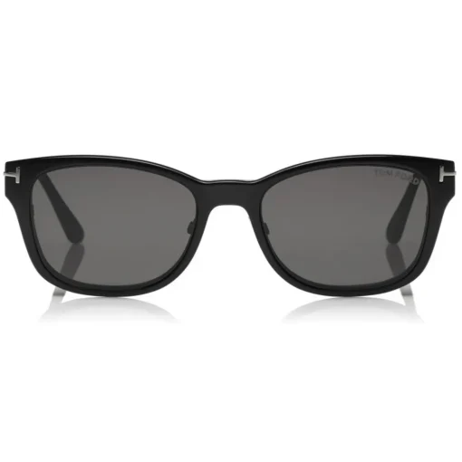 Tom Ford Eyewear Tom Ford - Magnetic Clip Sunglasses - Square Metal Sunglasses - Grey - FT5474 - Sunglasses - - Avvenice