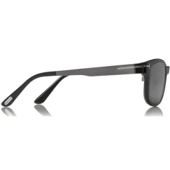 Tom Ford Eyewear Tom Ford - Magnetic Clip Sunglasses - Square Metal Sunglasses - Grey - FT5474 - Sunglasses - - Avvenice