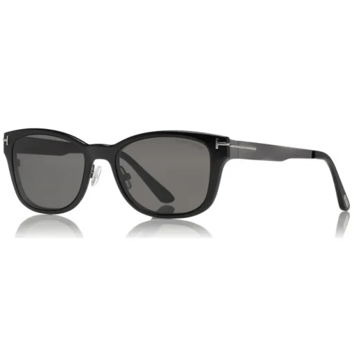 Tom Ford Eyewear Tom Ford - Magnetic Clip Sunglasses - Square Metal Sunglasses - Grey - FT5474 - Sunglasses - - Avvenice